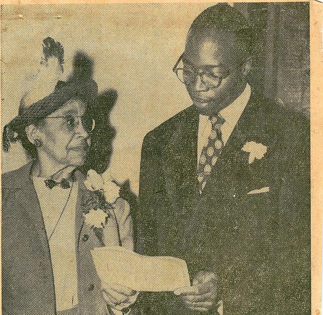 Lucinda Gamble with an unknown man